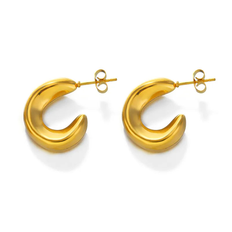 Stainless Steel 18K Gold Plated Ear Hoop
