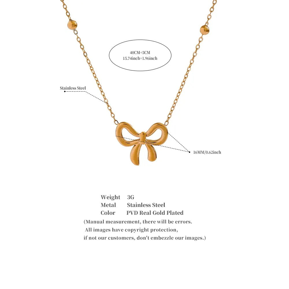 Bow Minimal Necklace