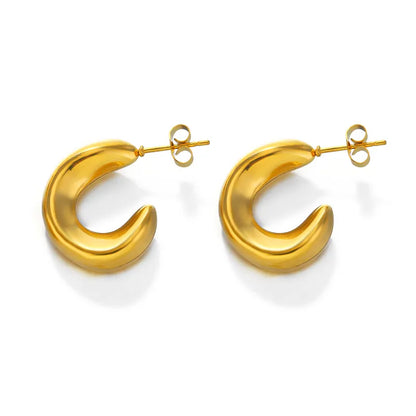 Stainless Steel 18K Gold Plated Ear Hoop