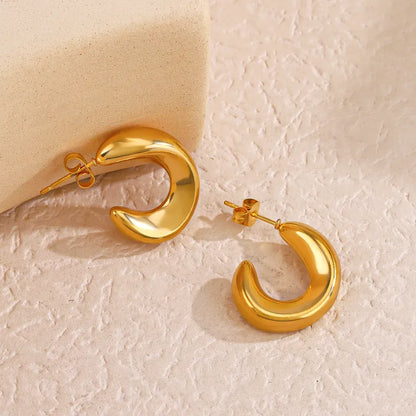 Stainless Steel 18K Gold Plated Ear Hoop