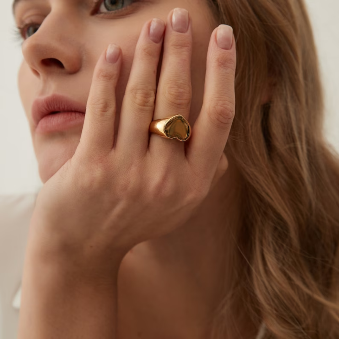 18K Gold Plated Heart Ring