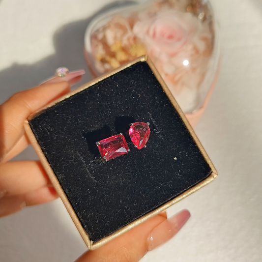 Kylie Geometric Ring (DarkPink)