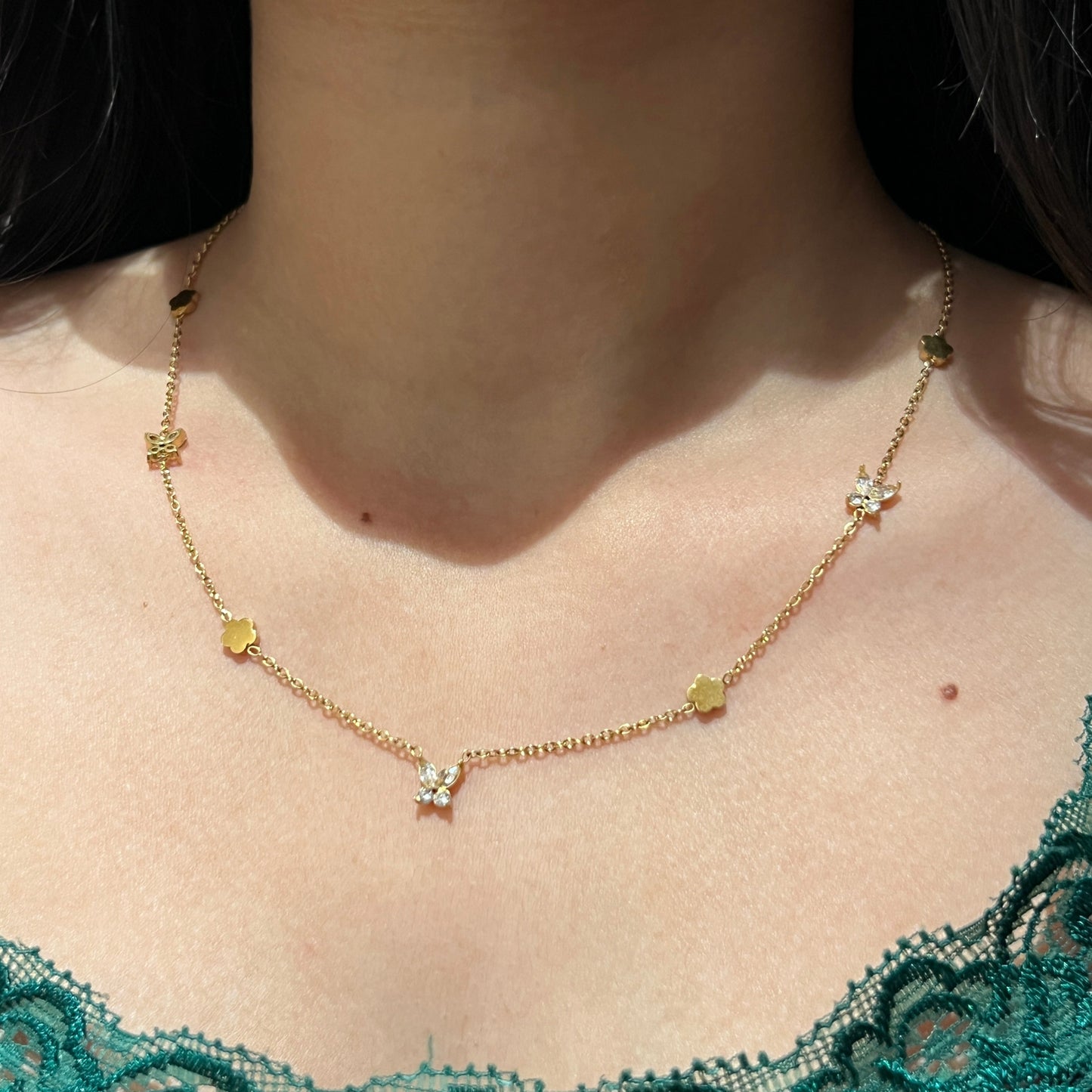 Minimal Butterflies Necklace