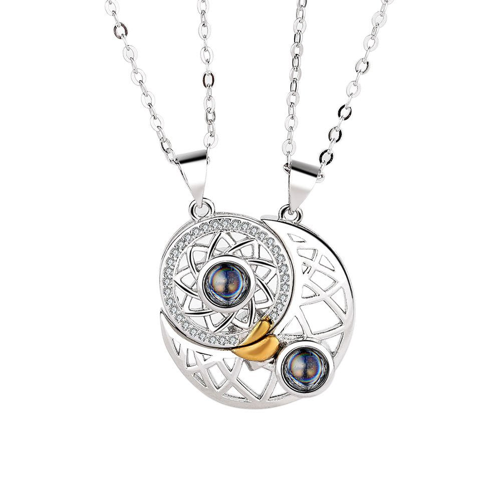 Moon And Sun 100 Language I Love You Necklace