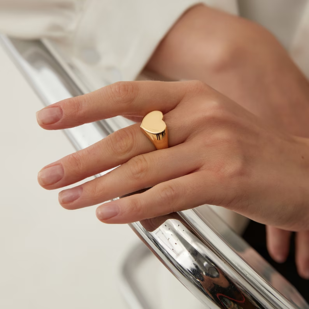 18K Gold Plated Heart Ring