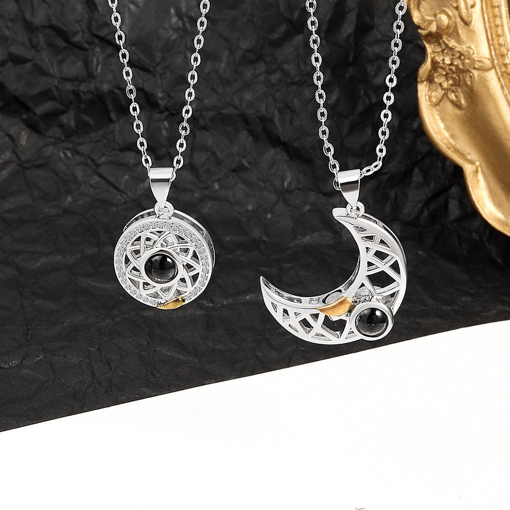 Moon And Sun 100 Language I Love You Necklace