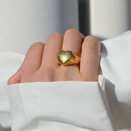 18K Gold Plated Heart Ring