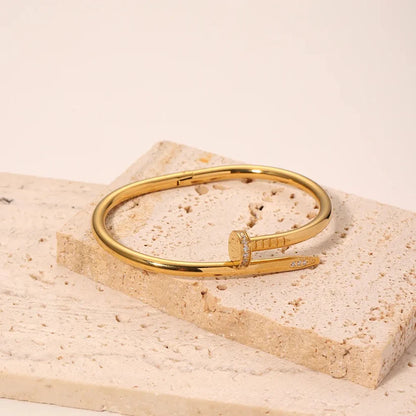 18K Gold Plated Nail Bracelet