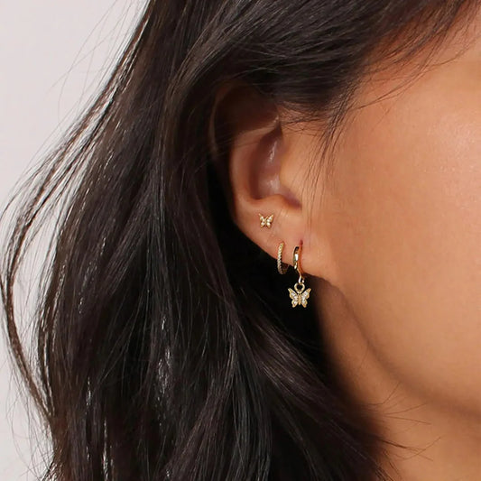 Butterfly Piercing Set[In Pair]