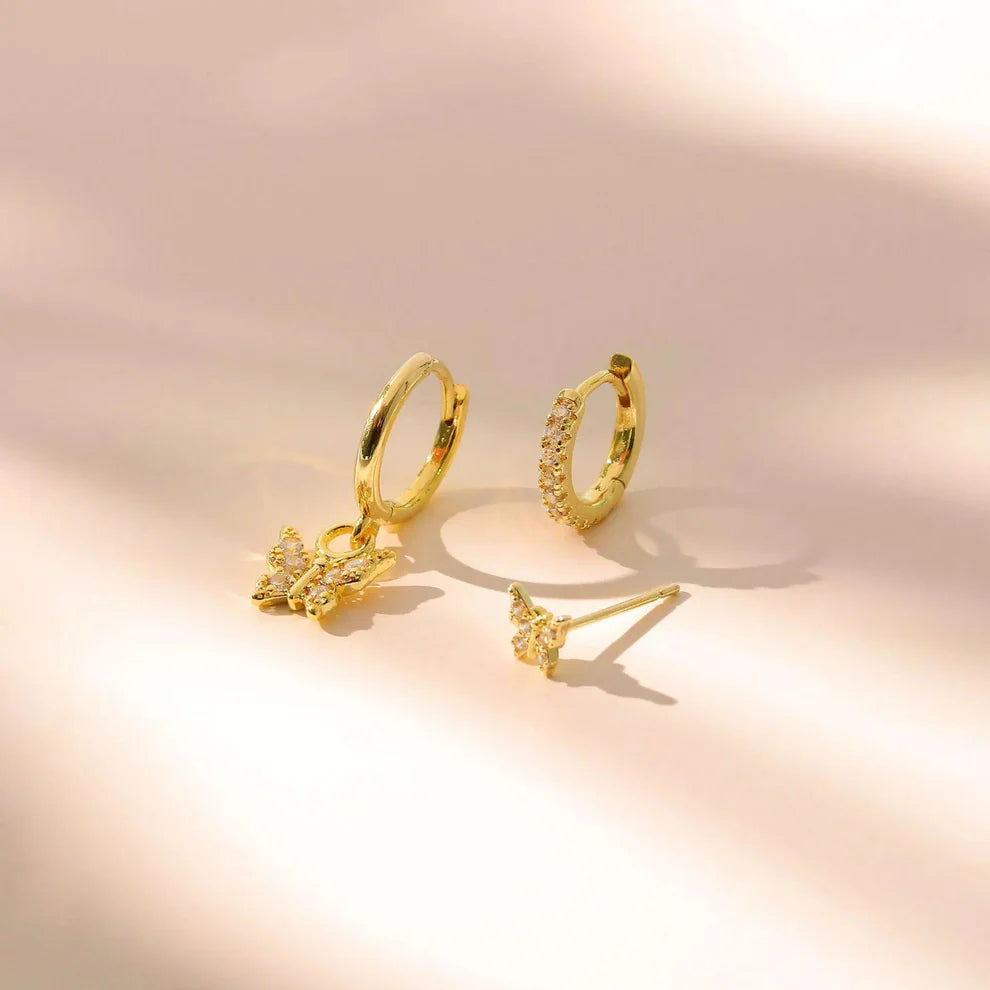 Butterfly Piercing Set[In Pair]