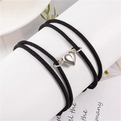 2pcs Magnetic Heart Charm Ring